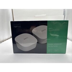 New Eero AC Dual-Band Mesh Wi-Fi 5 Router (J010211) White 2-Pack 3000 sq. ft